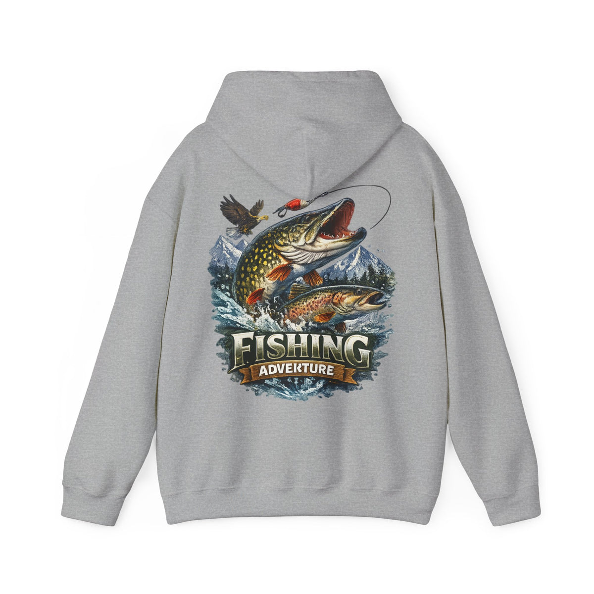 Fishing Adventure Back Print Hoodie – Angler Graphic Hoodie