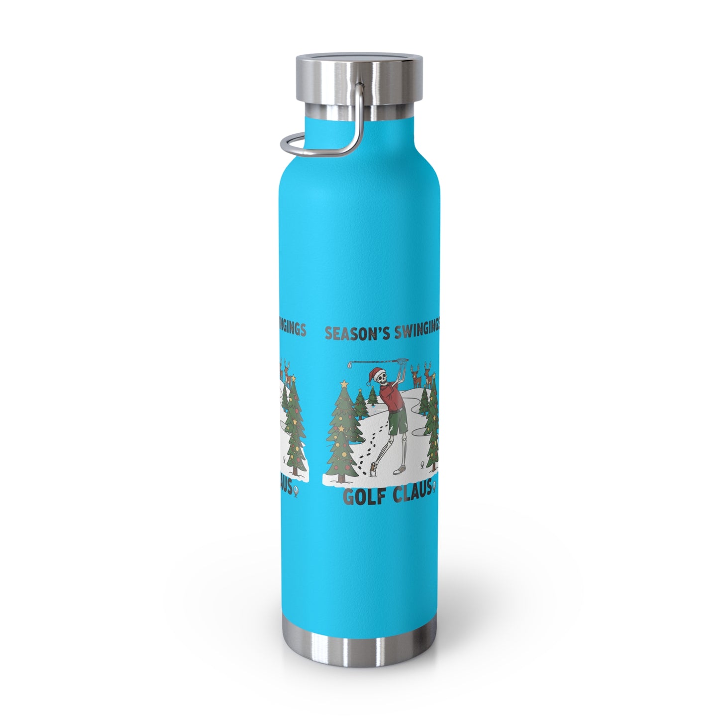 Golf Claus Insulated Flask – Season’s Swingings Christmas Golf Bottle