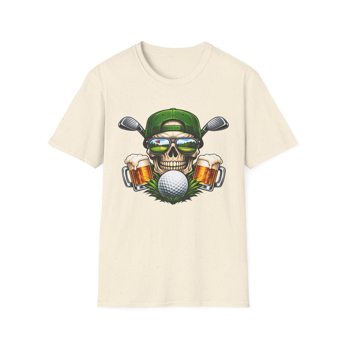 Fairways & Cold Beers Golf Skull T-Shirt