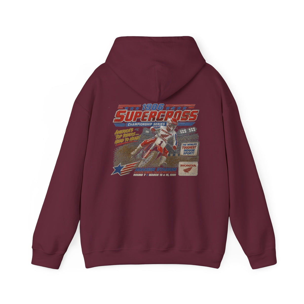 Supercross 1986 Motocross Hoodie – Vintage Dirt Bike Hoodie