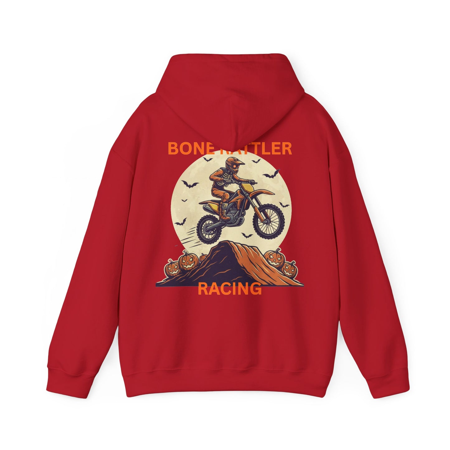 Bone Rattler Motocross Halloween Hoodie – Unisex Dirt Bike Hoodie