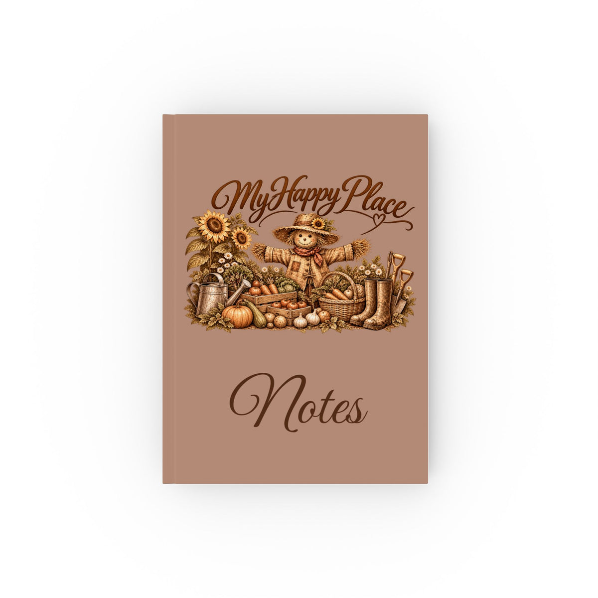 My Happy Place – Scarecrow Hardcover Notebook