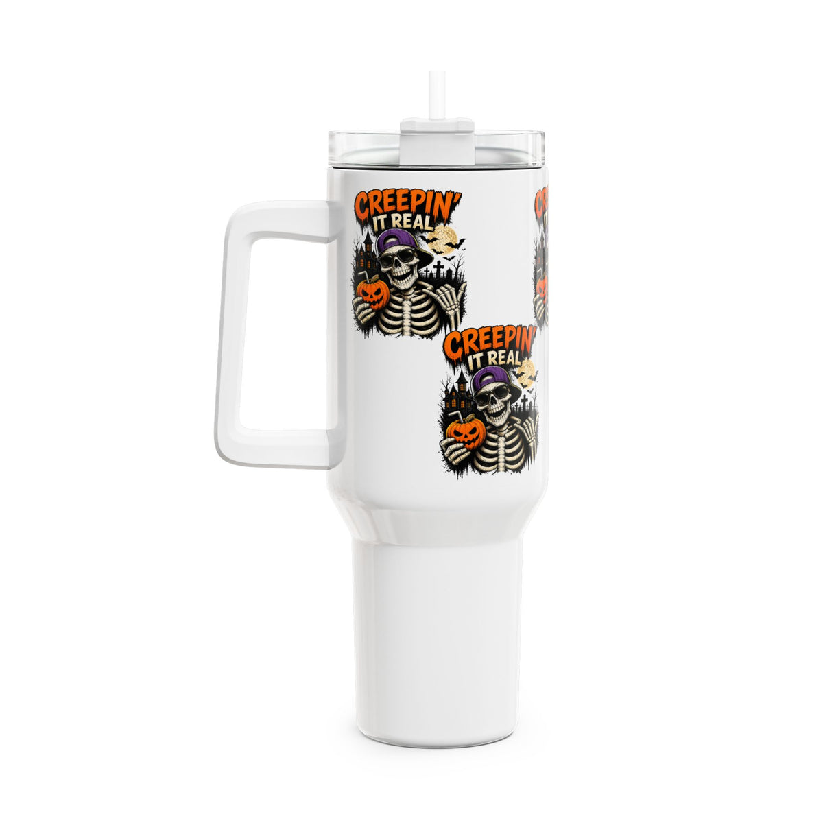 Creepin’ It Real 40oz Insulated Tumbler with Straw