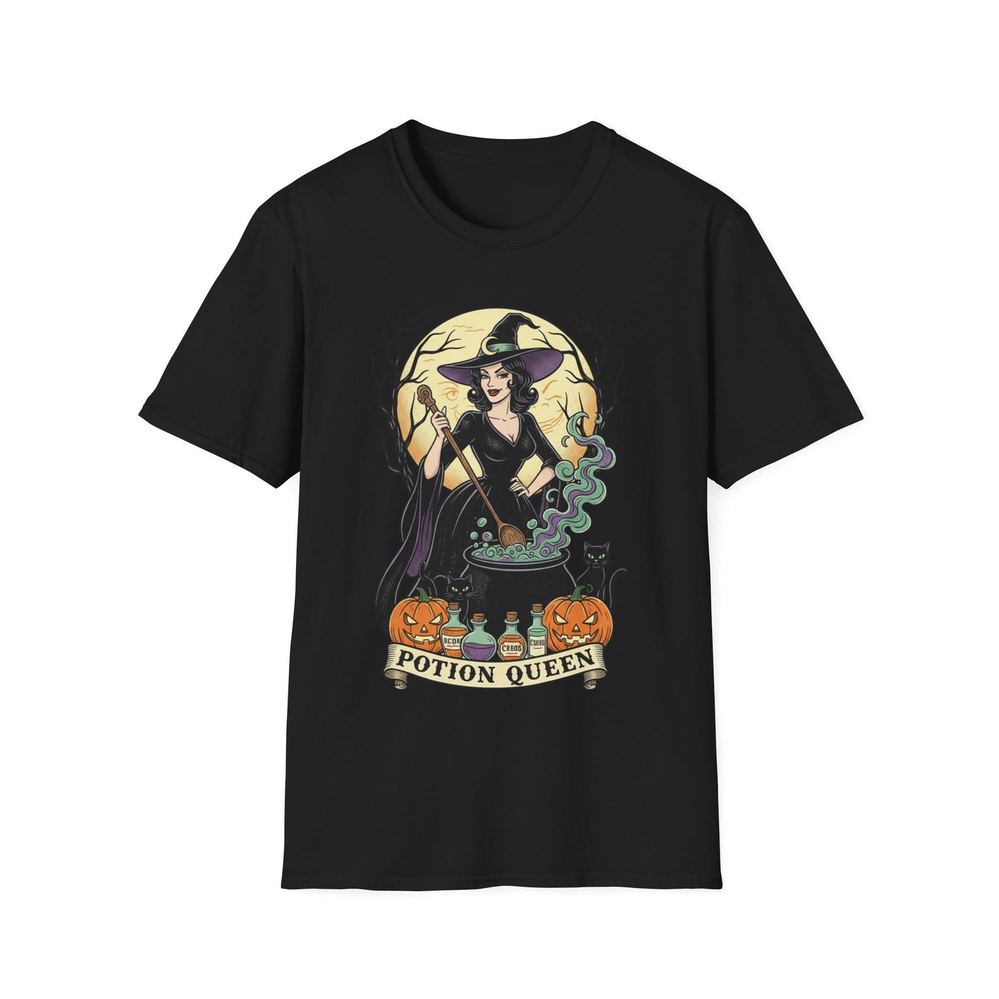 Potion Queen Halloween T-Shirt – Witch Graphic Unisex Tee