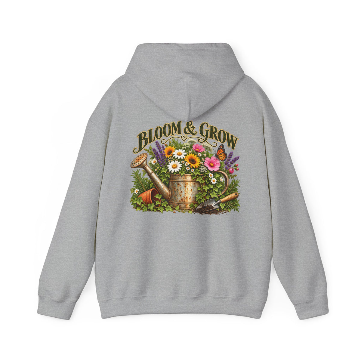 Bloom & Grow Vintage Garden – Back Print Hoodie