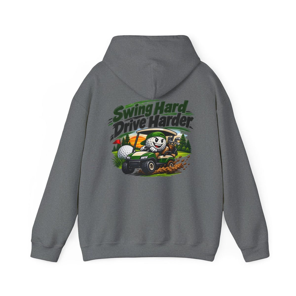 Sweat à capuche de golf amusant Petit imprimé avant Motif de golf