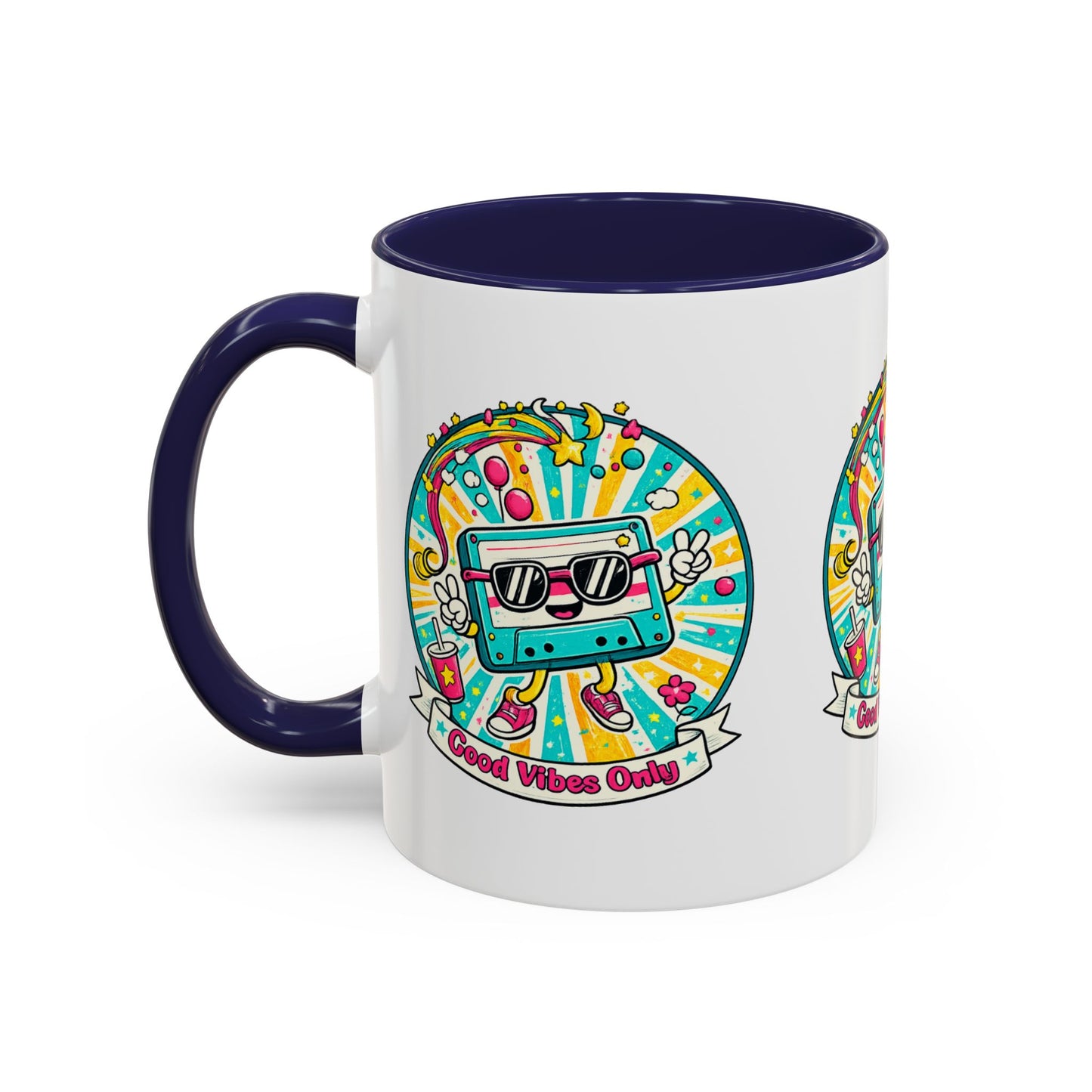 Retro Good Vibes Accent Mug