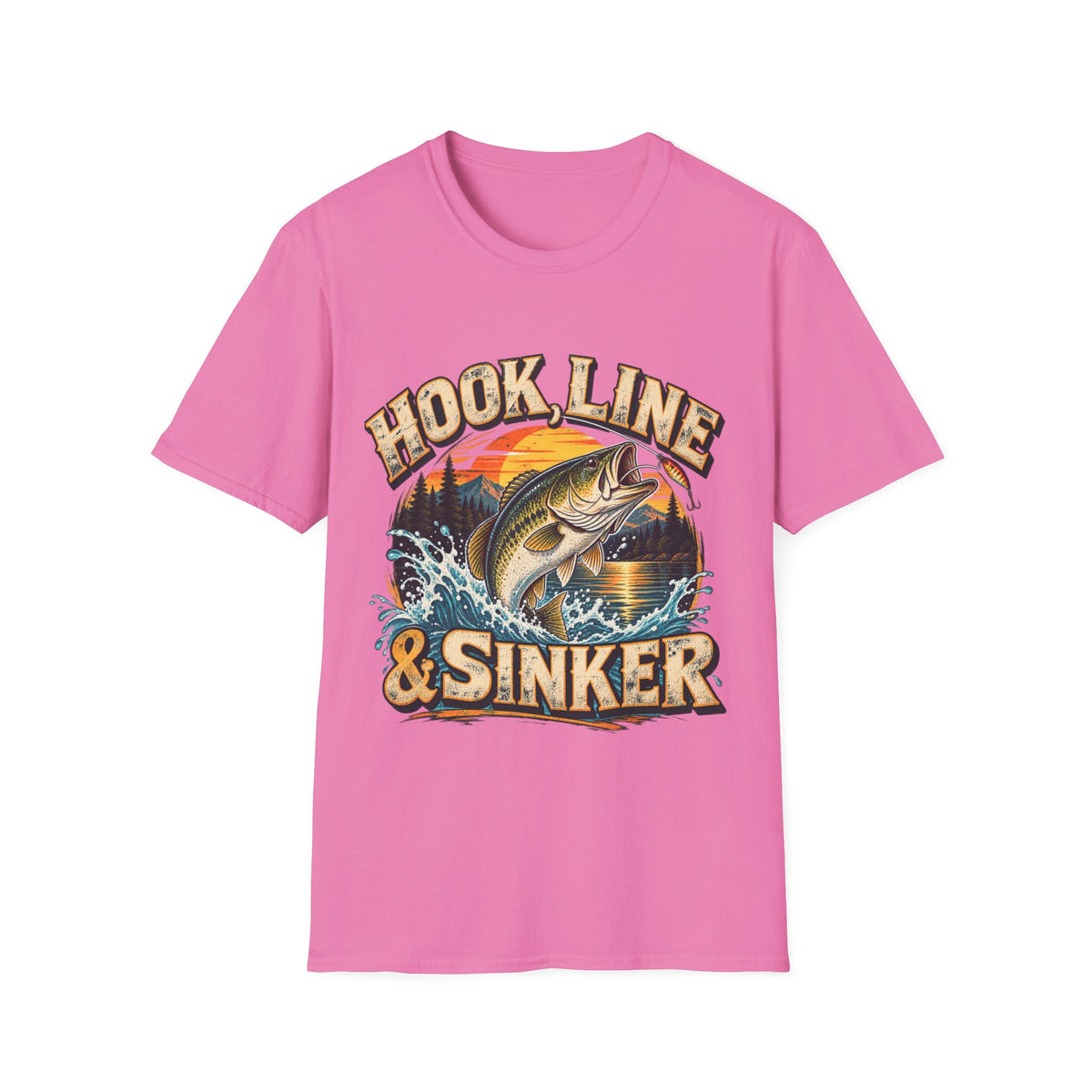 Hook, Line & Sinker Fishing T-Shirt – Vintage Angler Graphic Tee