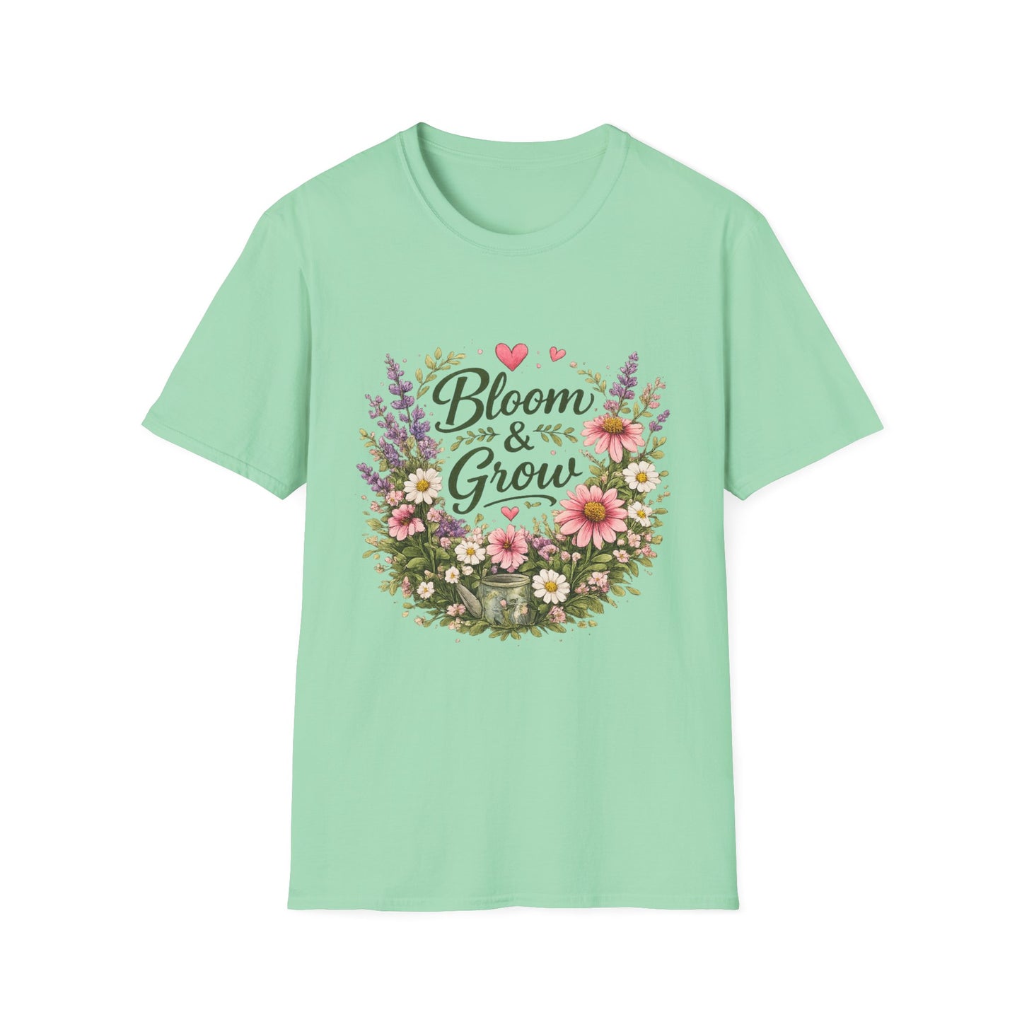 Bloom & Grow Floral Garden T-Shirt — Gardener Allotment Tee