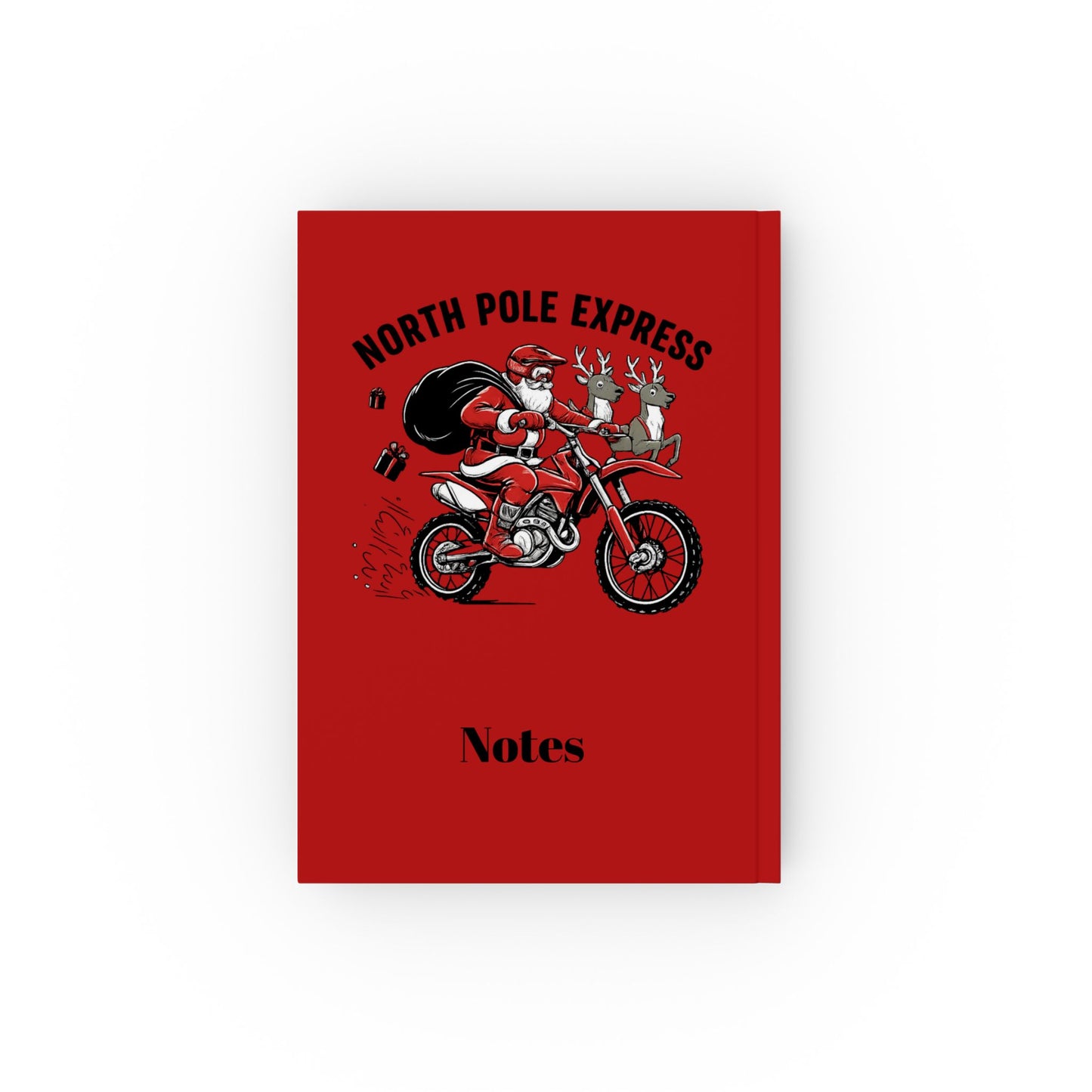 North Pole Express Motocross Christmas Notebook