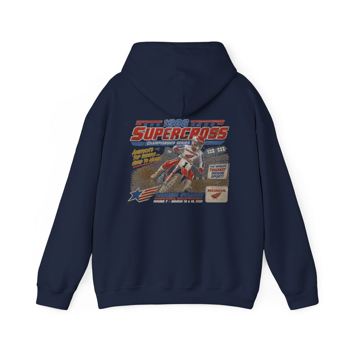 Supercross 1986 Motocross Hoodie – Vintage Dirt Bike Hoodie