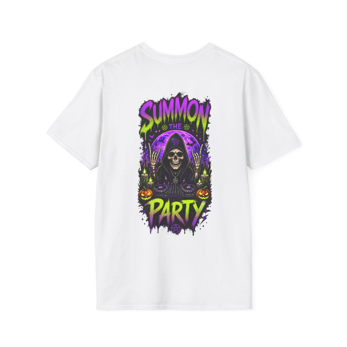 Summon The Party Halloween Unisex T-Shirt – Front & Back Print