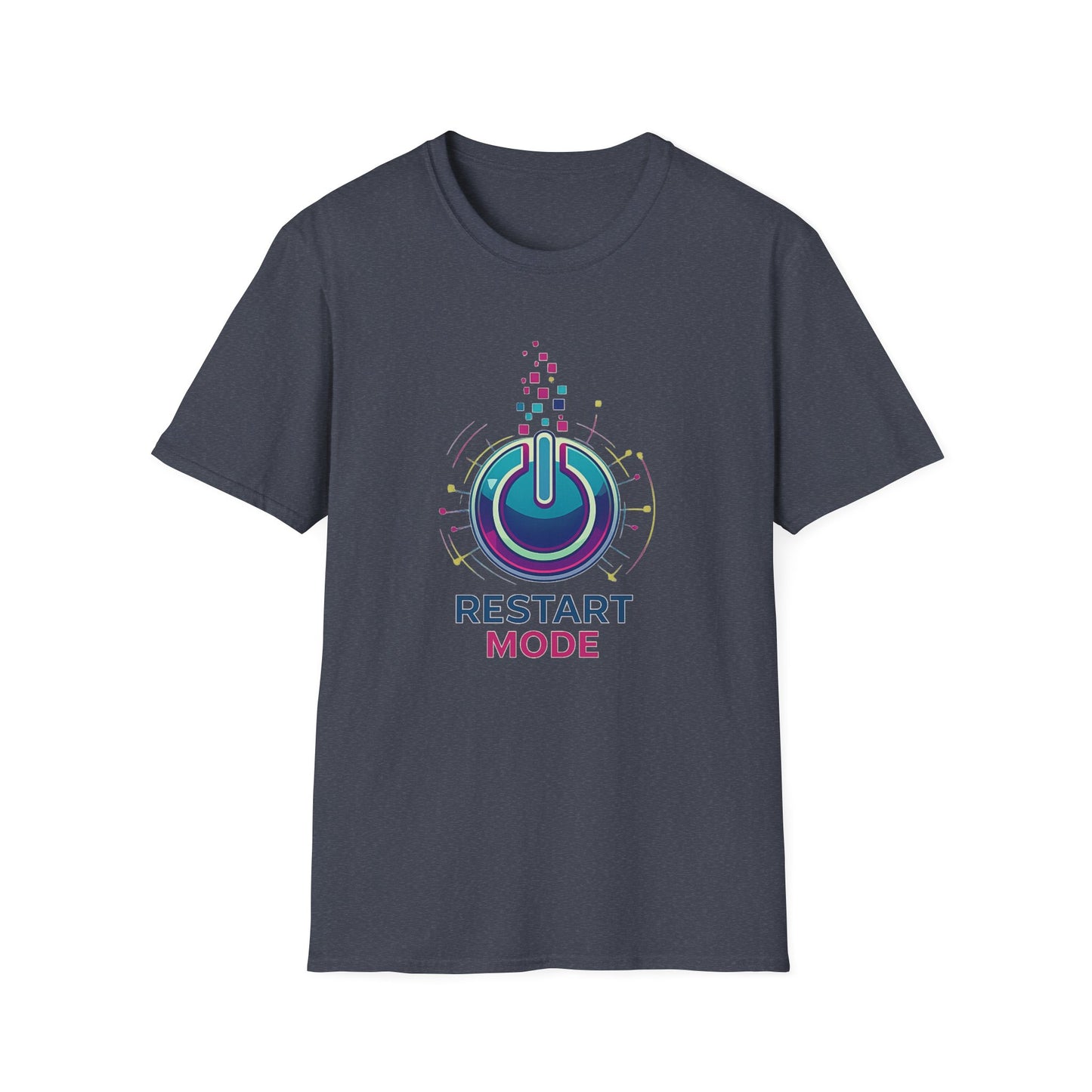 Neustart Modus T-Shirt Power Button Grafik-T-Shirt