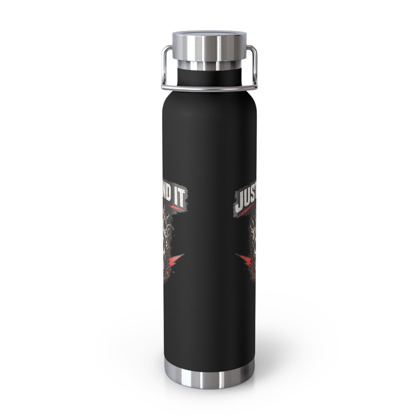Just Send It Flask   22oz Copper-Insulated Skull & Flames Water Bottle