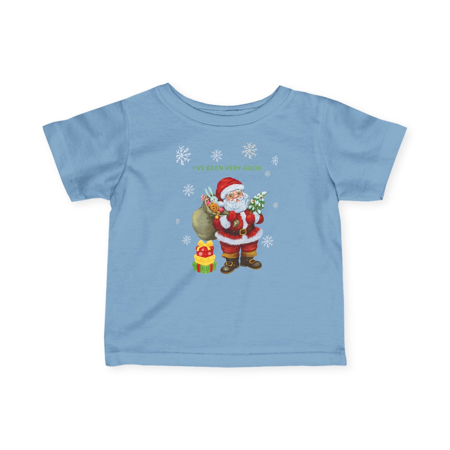 Santa Claus 'I've been very good' Infant Tee, Christmas Baby Shirt, Funny Holiday Clothing, Cute Seasonal Outfit, First Christmas Gift