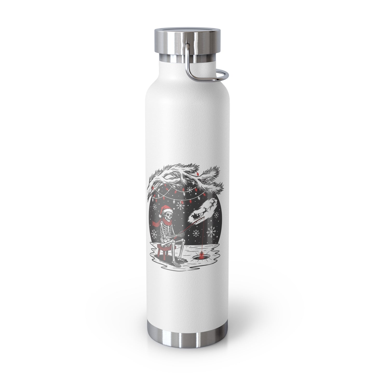 Merry Fishing Christmas Insulated Flask – Festive Fishing Bottle