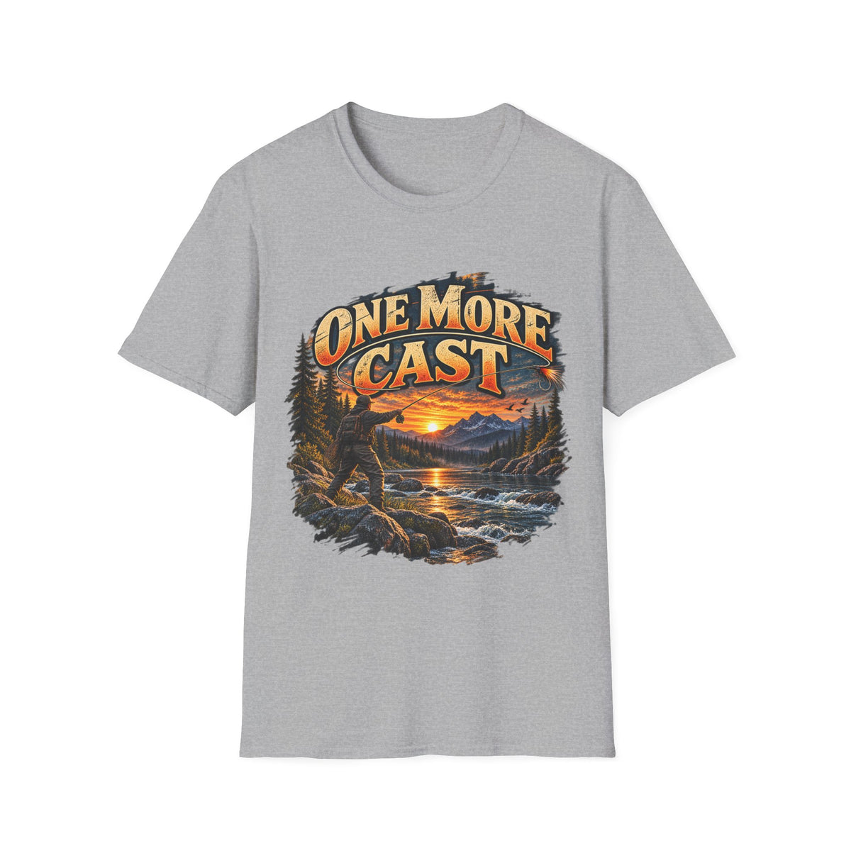One More Cast Fishing T-Shirt – Vintage Angler Graphic Tee