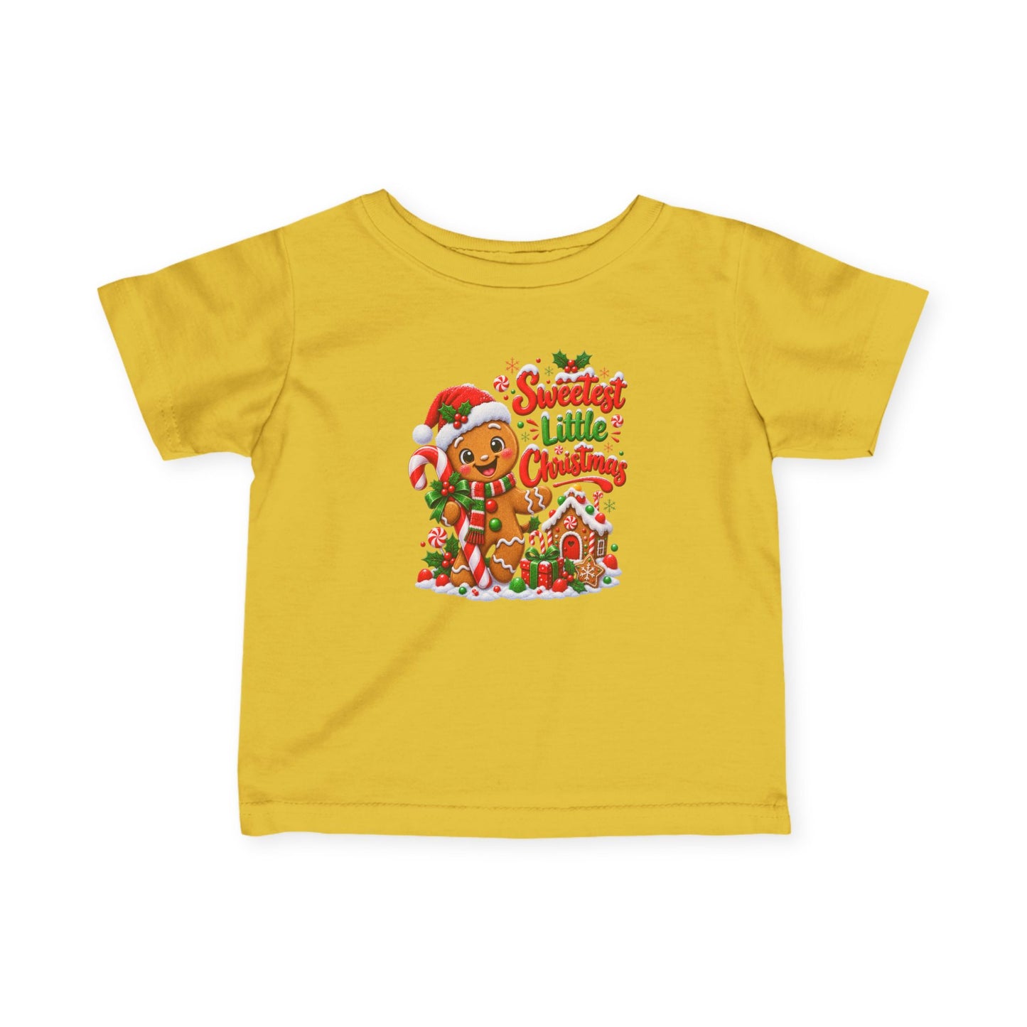 Sweetest Little Christmas Infant T-Shirt – Gingerbread Tee