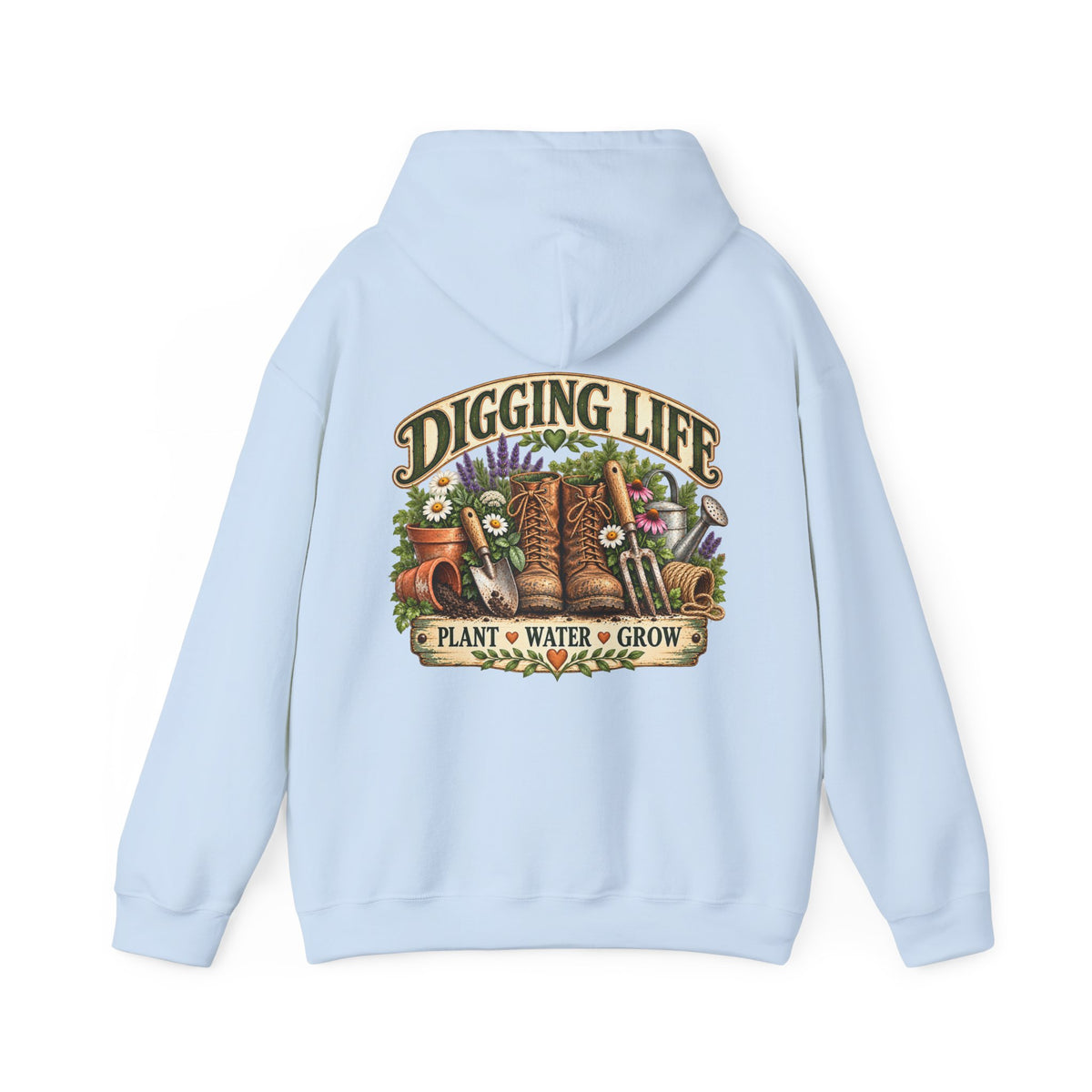 Garten-Hoodie im Vintage-Stil „Digging Life“