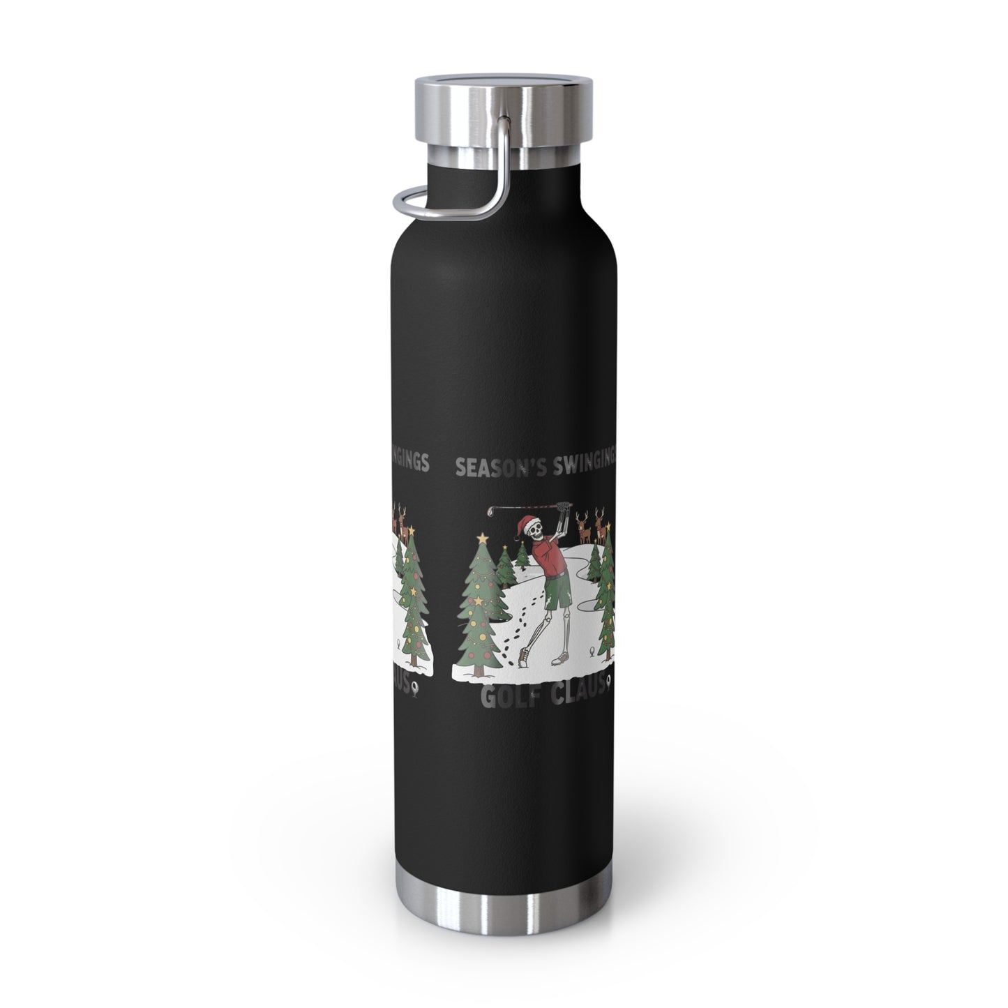 Golf Claus Insulated Flask – Season’s Swingings Christmas Golf Bottle
