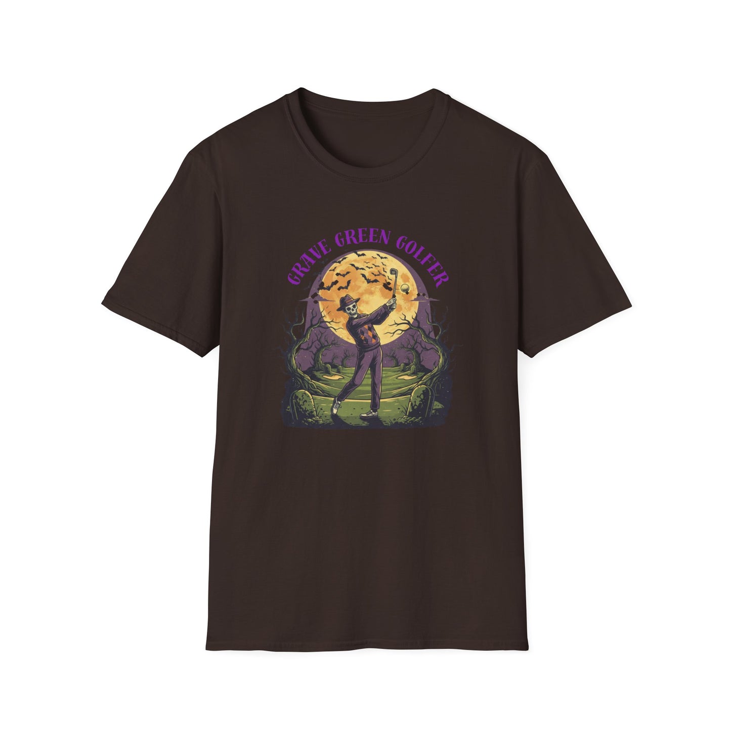 Grave Green Golfer Halloween T-Shirt