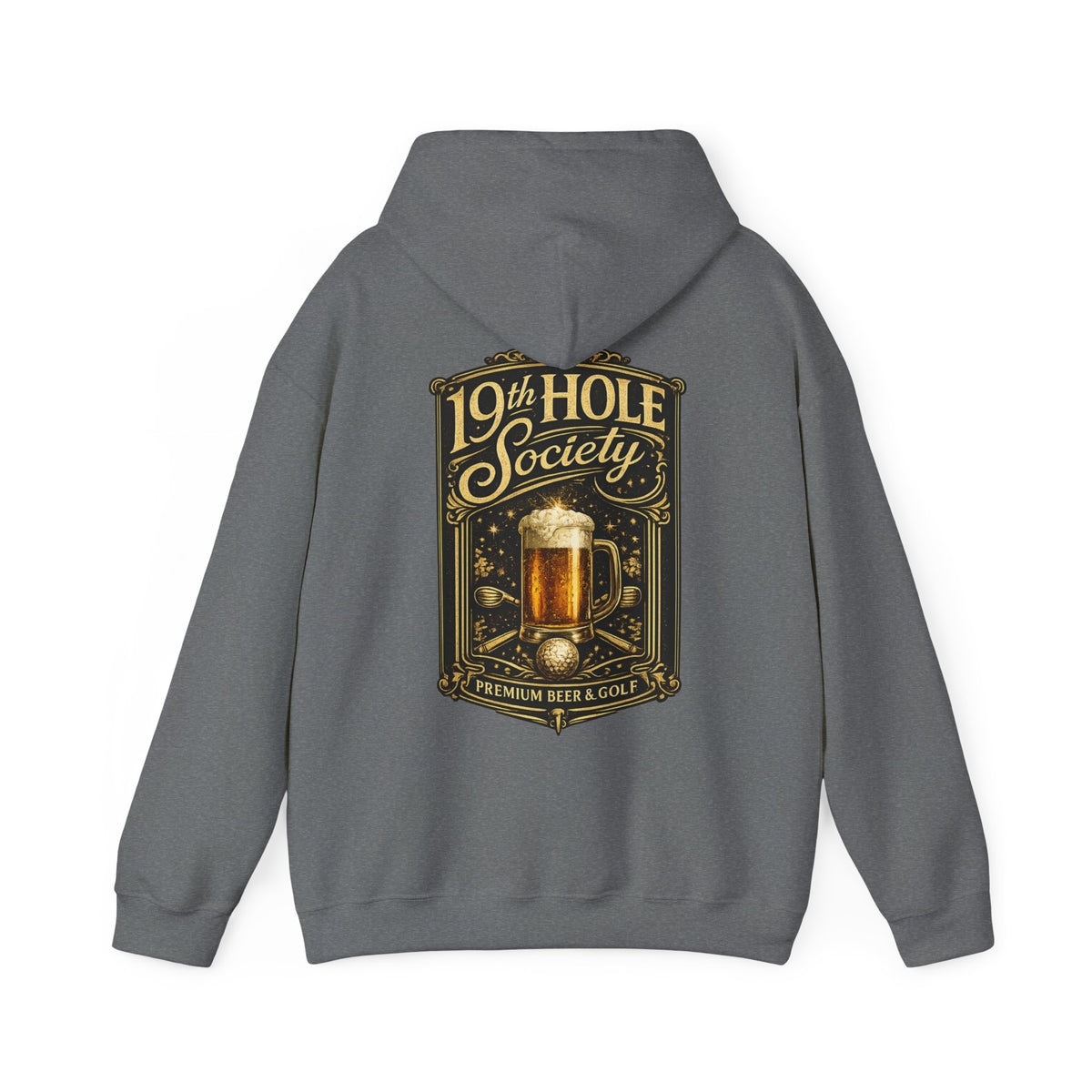 19th Hole Society Premium Beer and Golf Hoodie