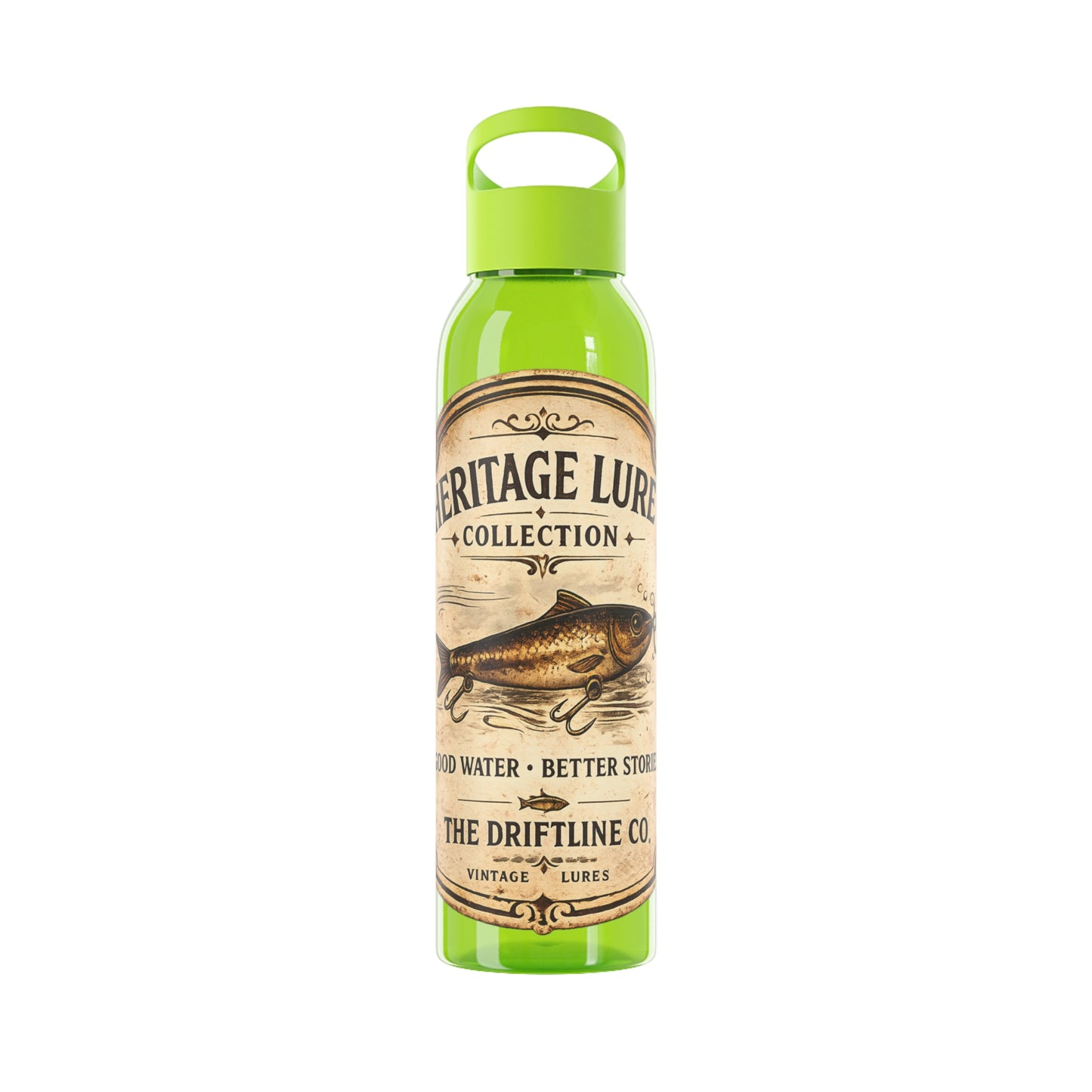 Heritage Lure Collection Water Bottle | Fishing Sports Bottle | The Driftline Company