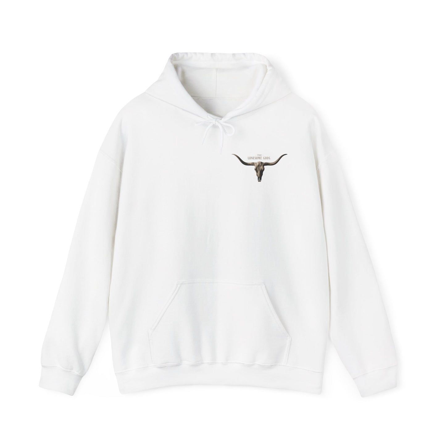 Sweat à capuche graphique Lonesome Gods - Sweat-shirt unisexe en tissu épais avec motifs des deux côtés
