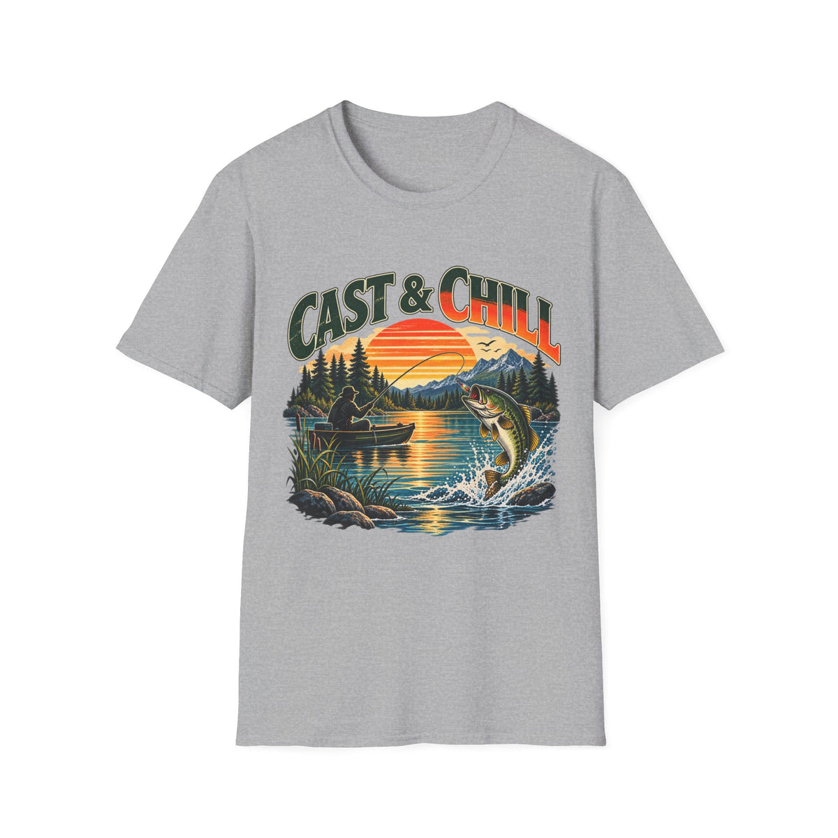 Cast & Chill Fishing T-Shirt – Vintage Angler Graphic Tee