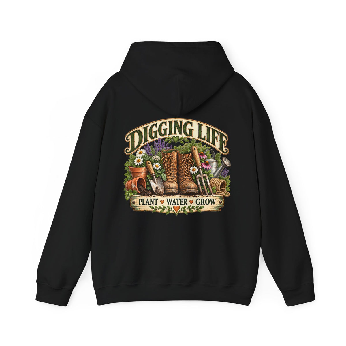 Garten-Hoodie im Vintage-Stil „Digging Life“
