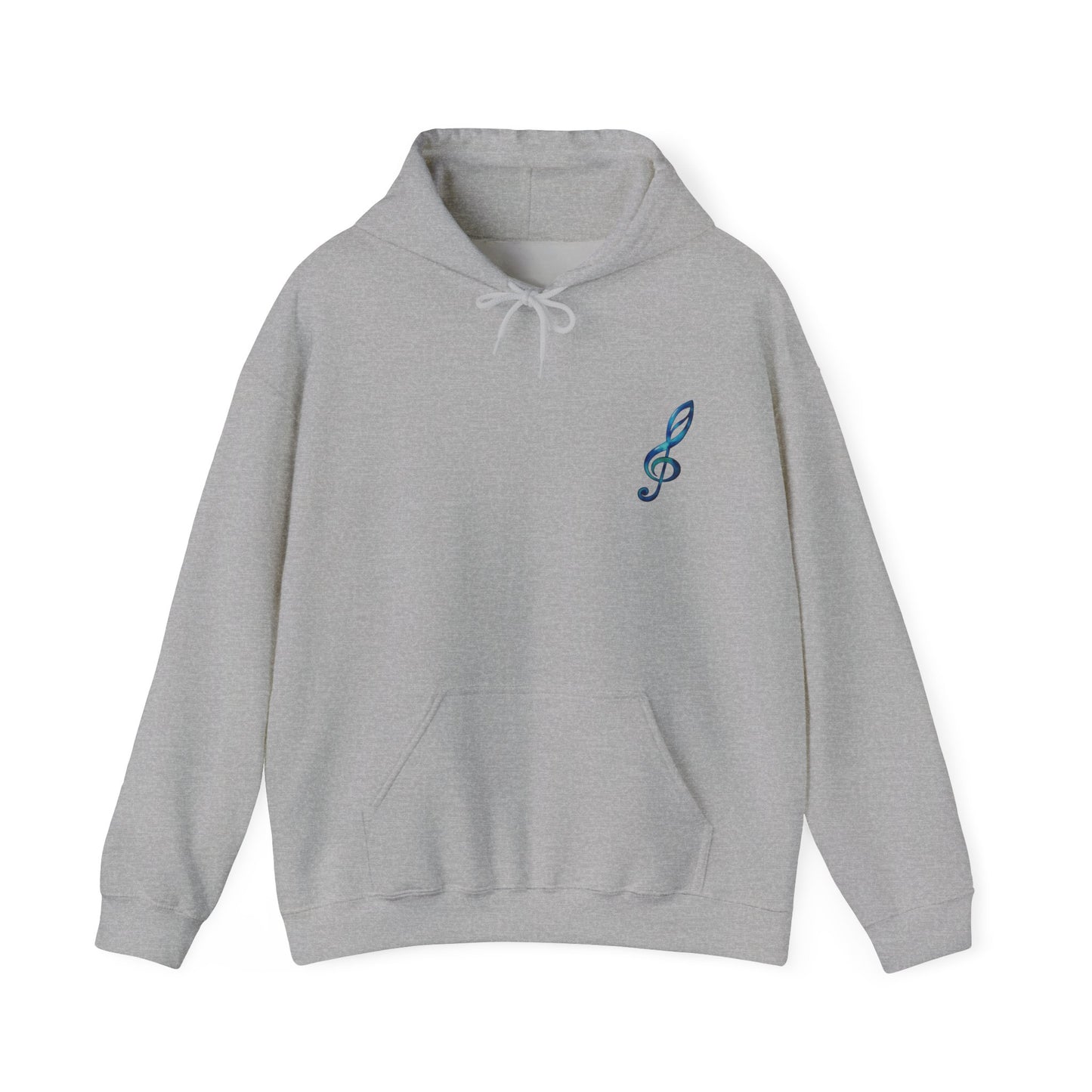 Music Note Hoodie Colorful Treble Clef Graphic Pullover