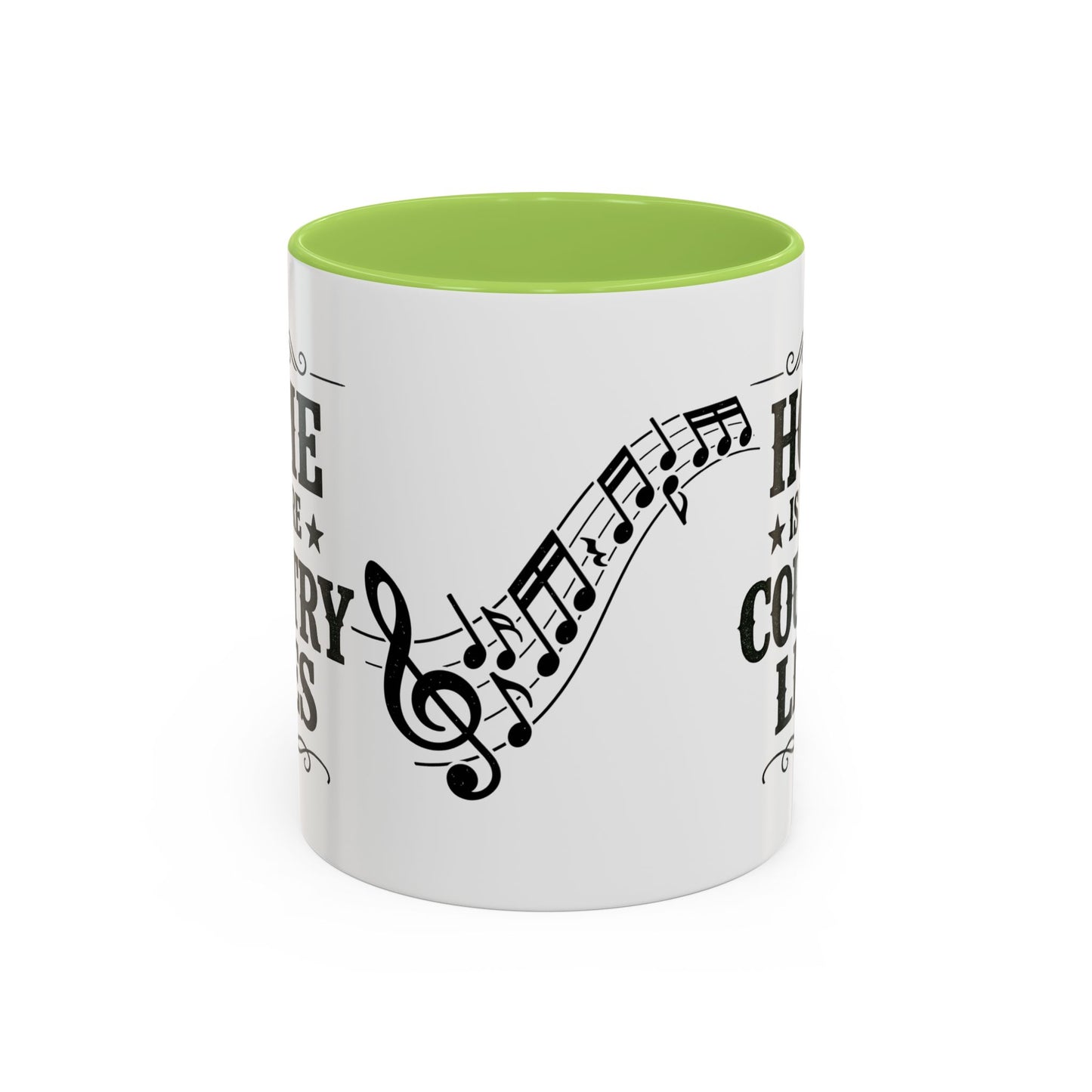 Home Is Where Country Lives Accent Mug – Country Music Mug