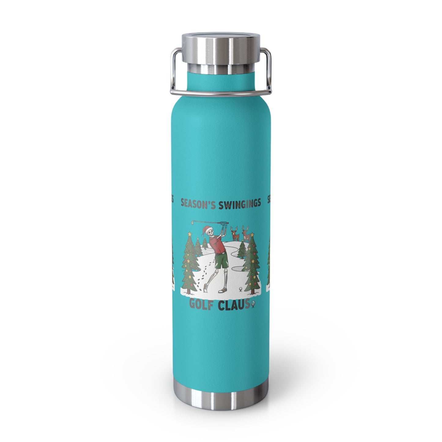 Golf Claus Insulated Flask – Season’s Swingings Christmas Golf Bottle