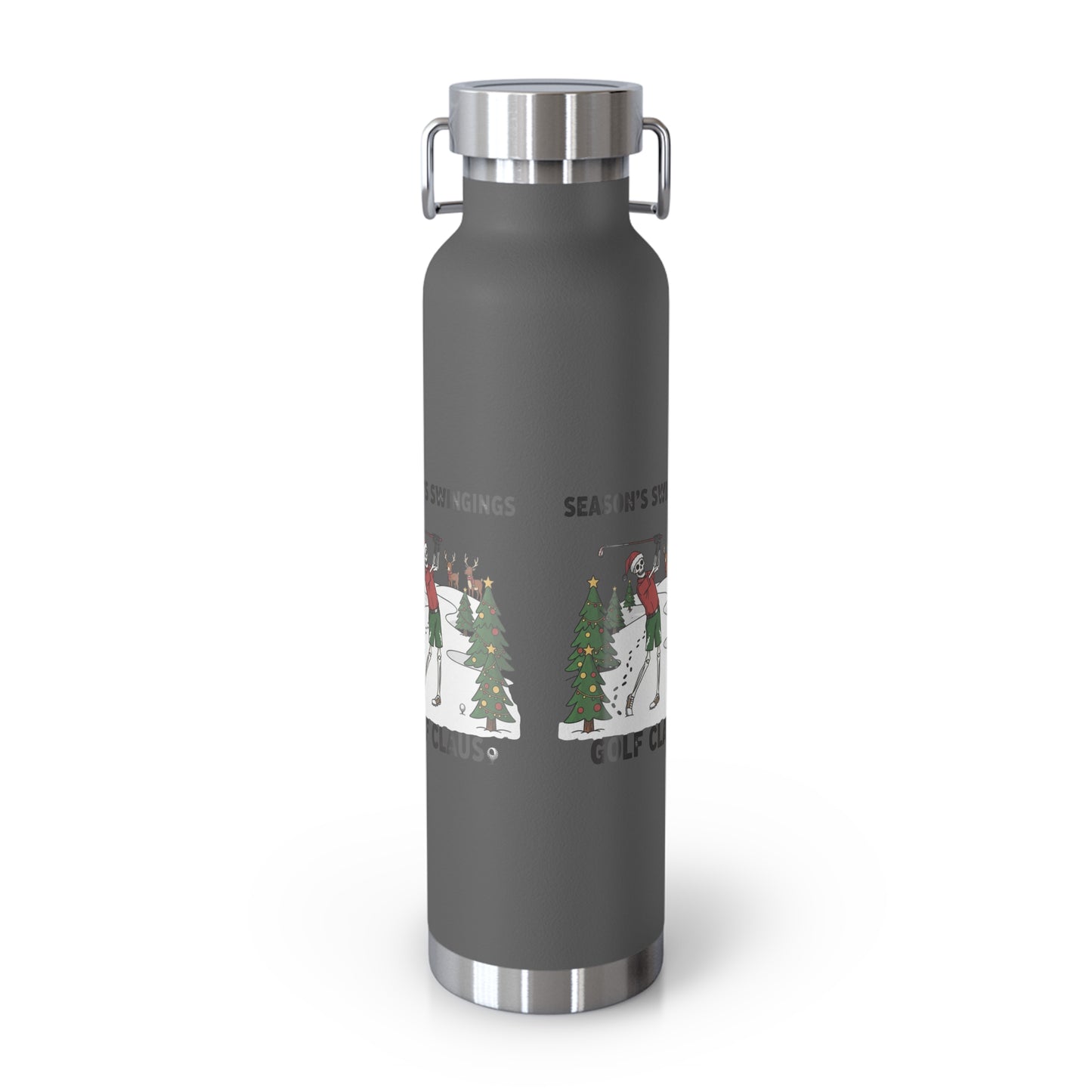Golf Claus Insulated Flask – Season’s Swingings Christmas Golf Bottle