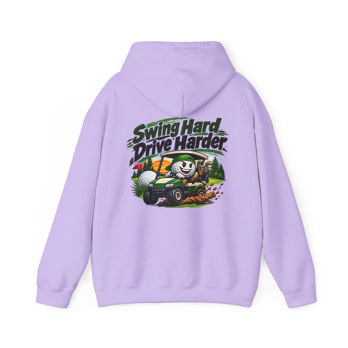 Sweat à capuche de golf amusant Petit imprimé avant Motif de golf