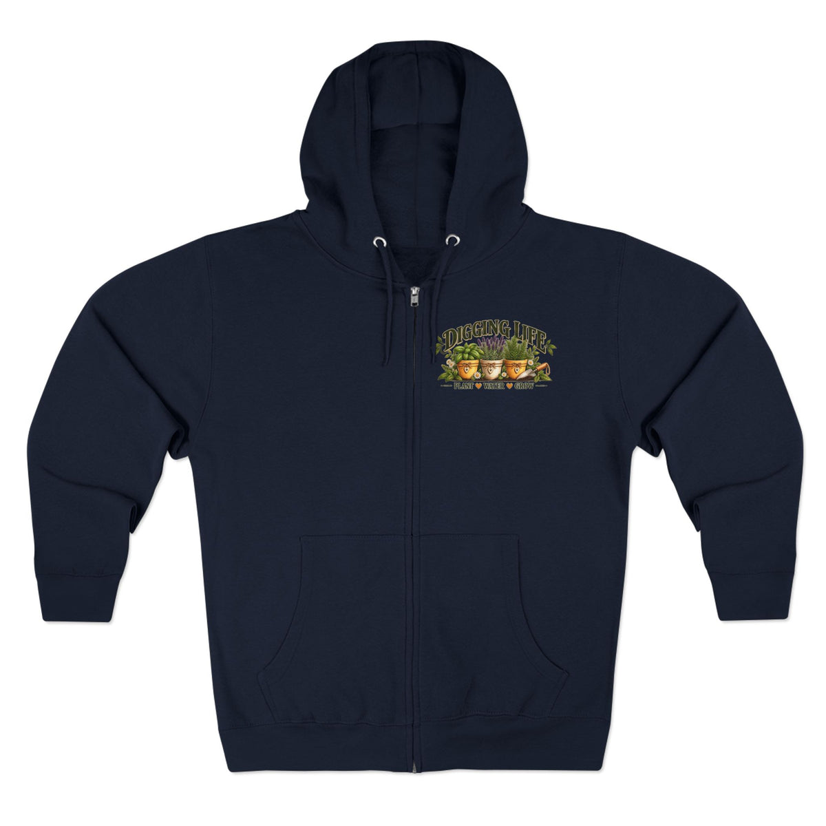 Digging Life Minimal Garden – Full Zip Hoodie