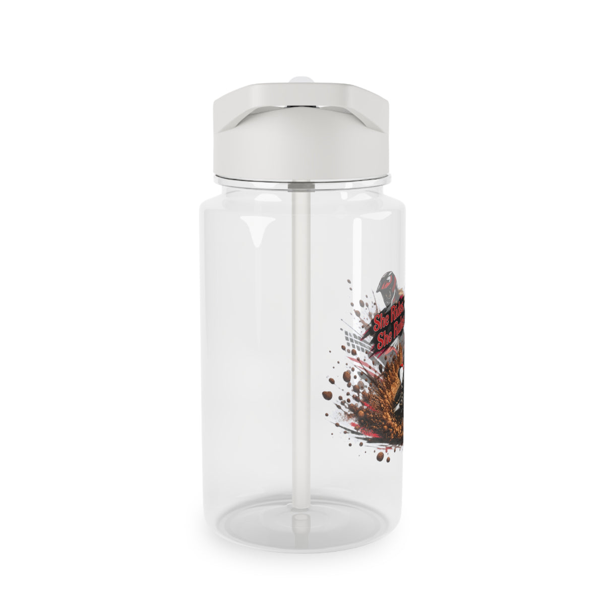 She Rides She Rules Straw Water Bottle – Girls Motocross Bottle