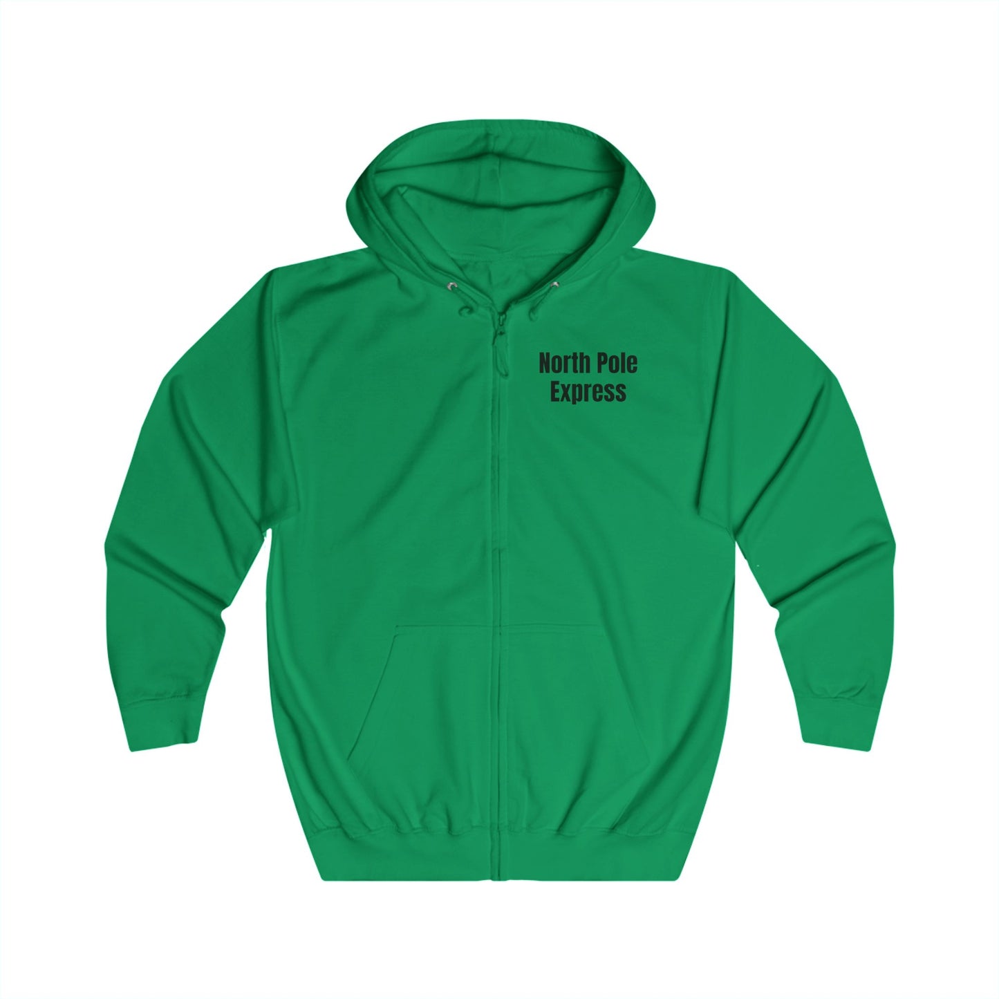 North Pole Express Motocross Christmas Zip Hoodie – Unisex