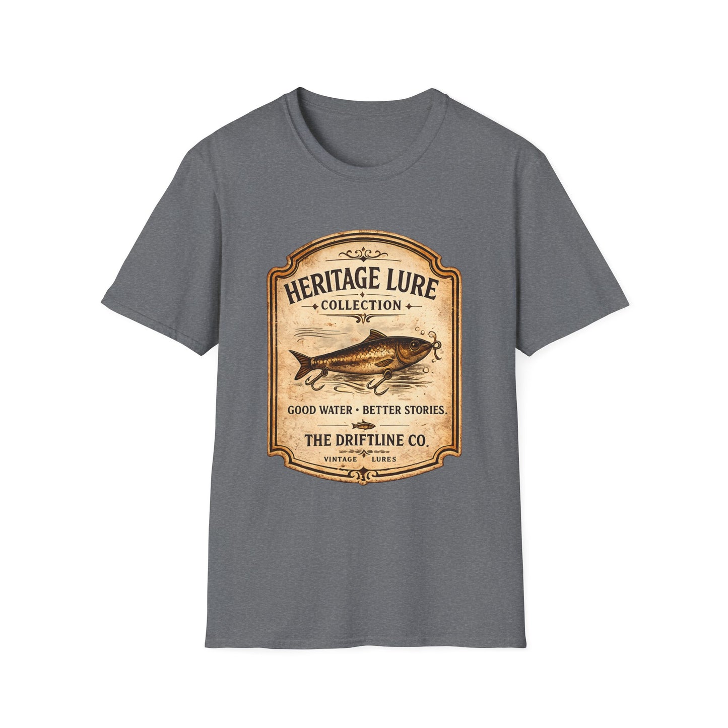 Heritage Lure Collection Fishing T-Shirt | Vintage Angler Tee | The Driftline Company