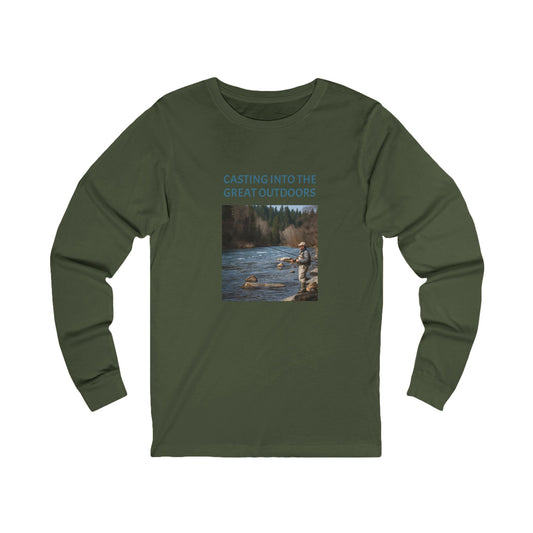 Casting off  Long Sleeve Tee  Casual Wear Fishing Gift