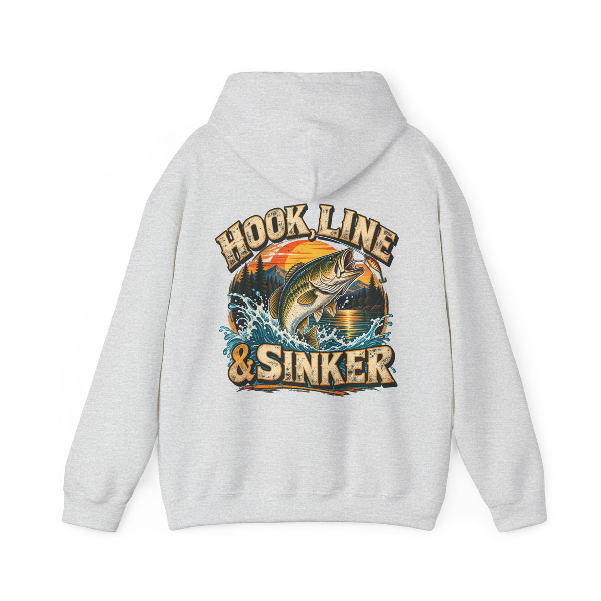 Hook, Line & Sinker Back Print Hoodie – Vintage Fishing Hoodie