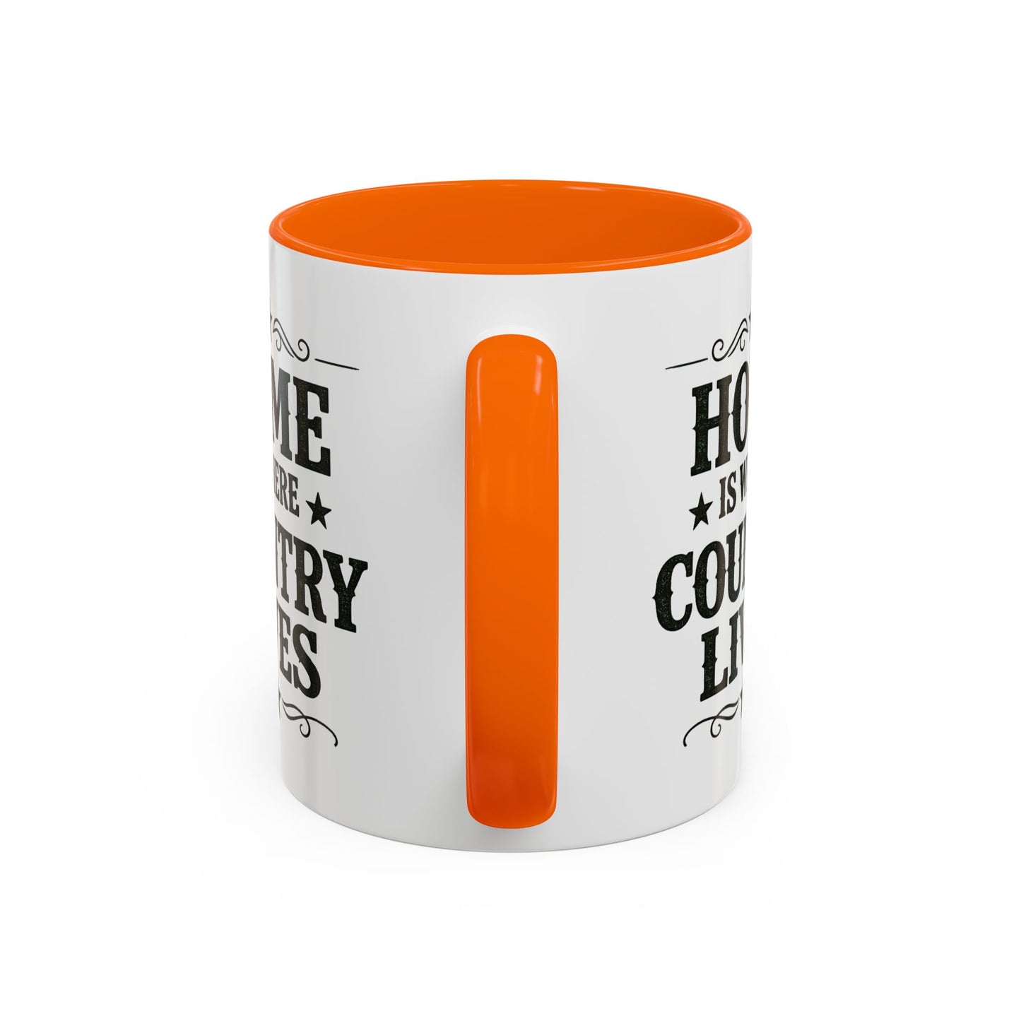 Home Is Where Country Lives Accent Mug – Country Music Mug