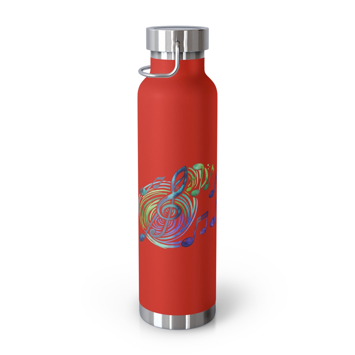 Musical Notes Insulated Flask | Stainless Steel Water Bottle | Music Lover Gift | Vacuum Flask for Singers, Musicians & Music Fans