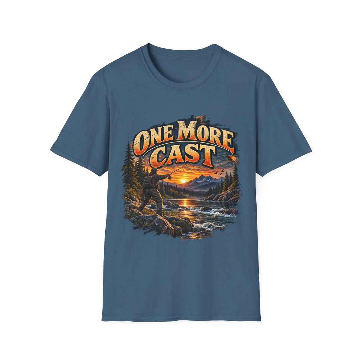 One More Cast Fishing T-Shirt – Vintage Angler Graphic Tee