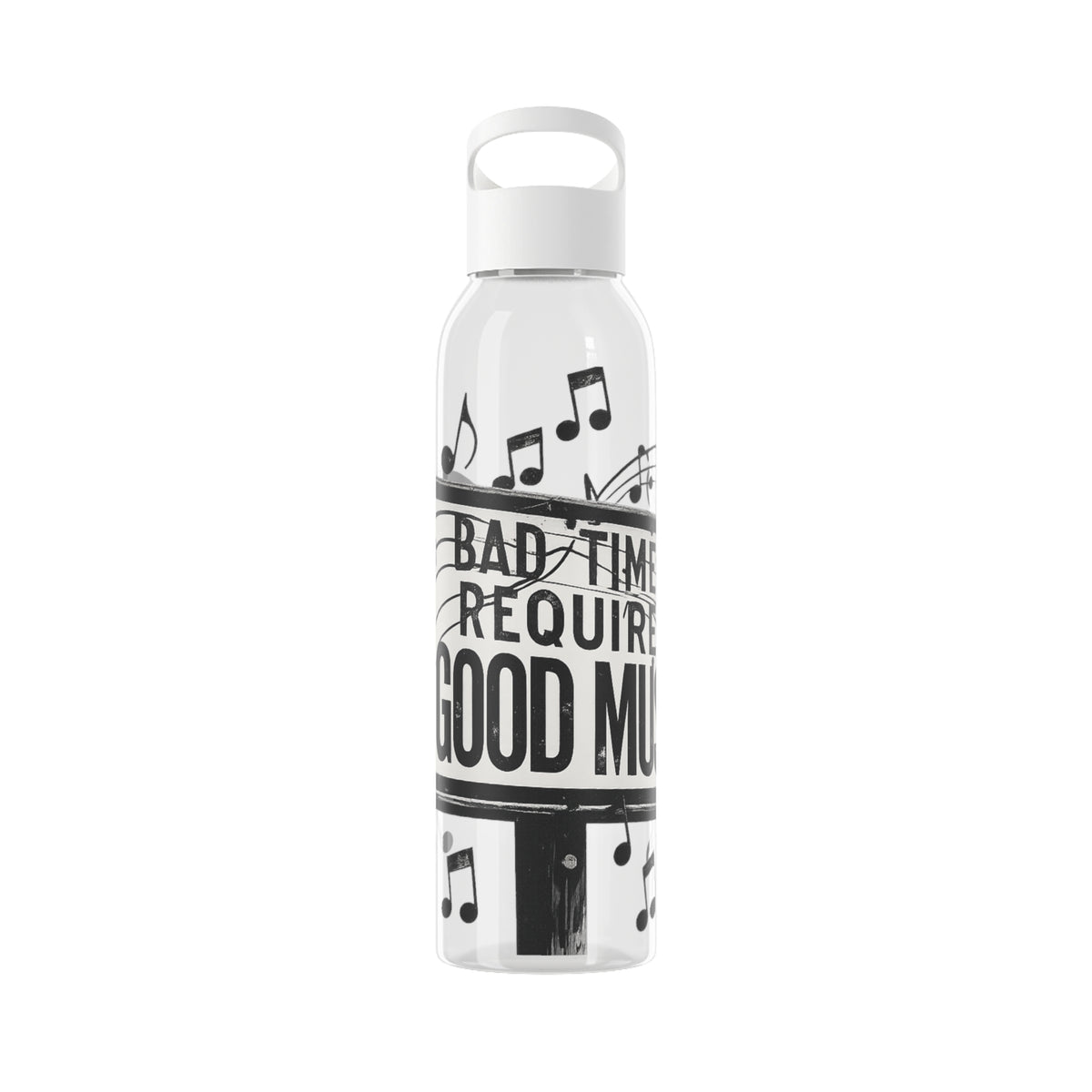 Musik Wasserflasche Schlechte Zeiten erfordern gute Musik Wiederverwendbare Flasche