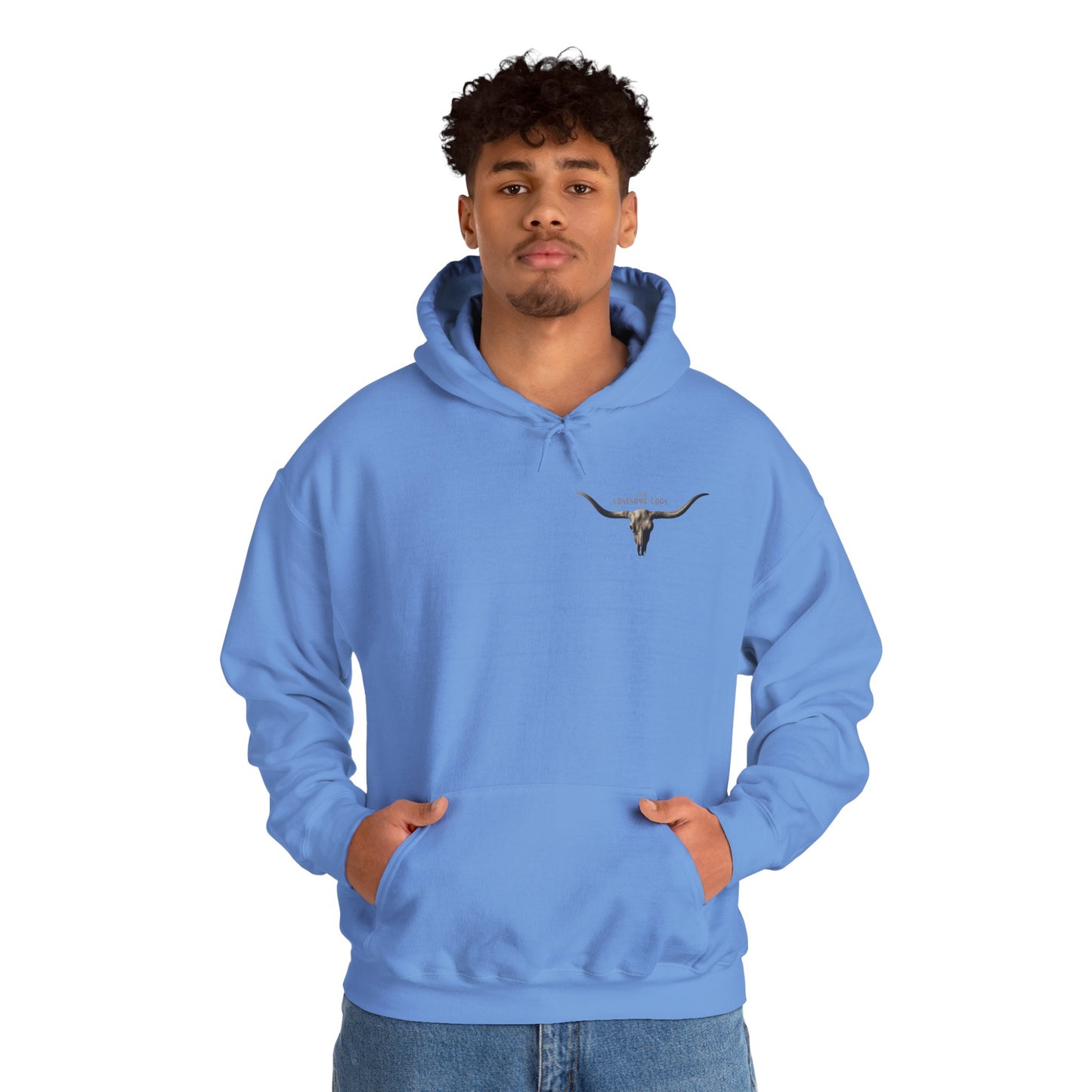 Sweat à capuche graphique Lonesome Gods - Sweat-shirt unisexe en tissu épais avec motifs des deux côtés