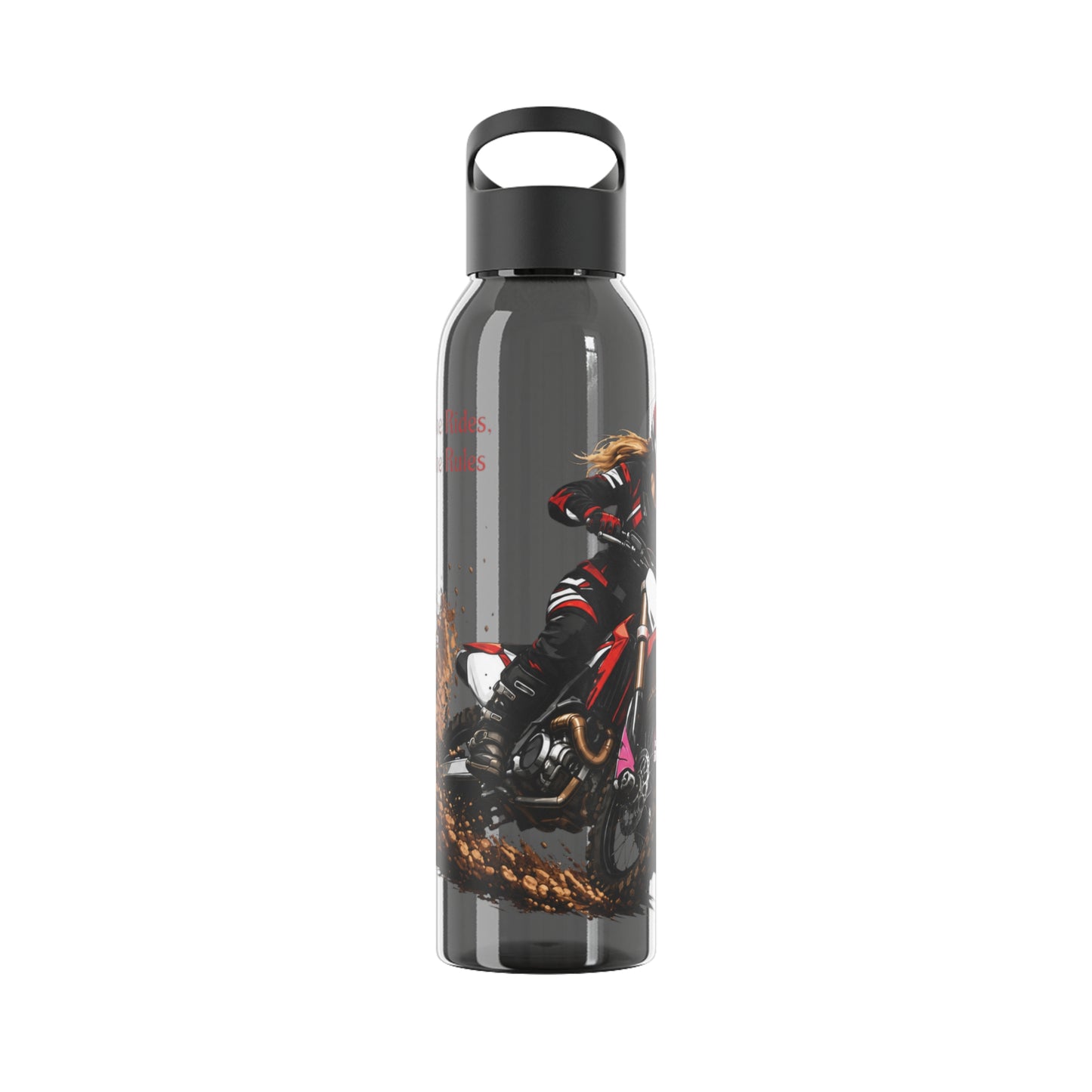 She Rides She Rules Motocross Water Bottle