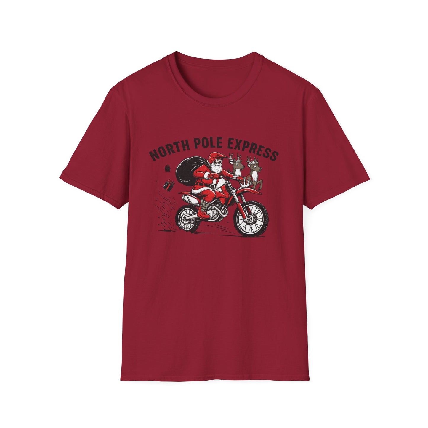 North Pole Express Motocross Christmas T-Shirt