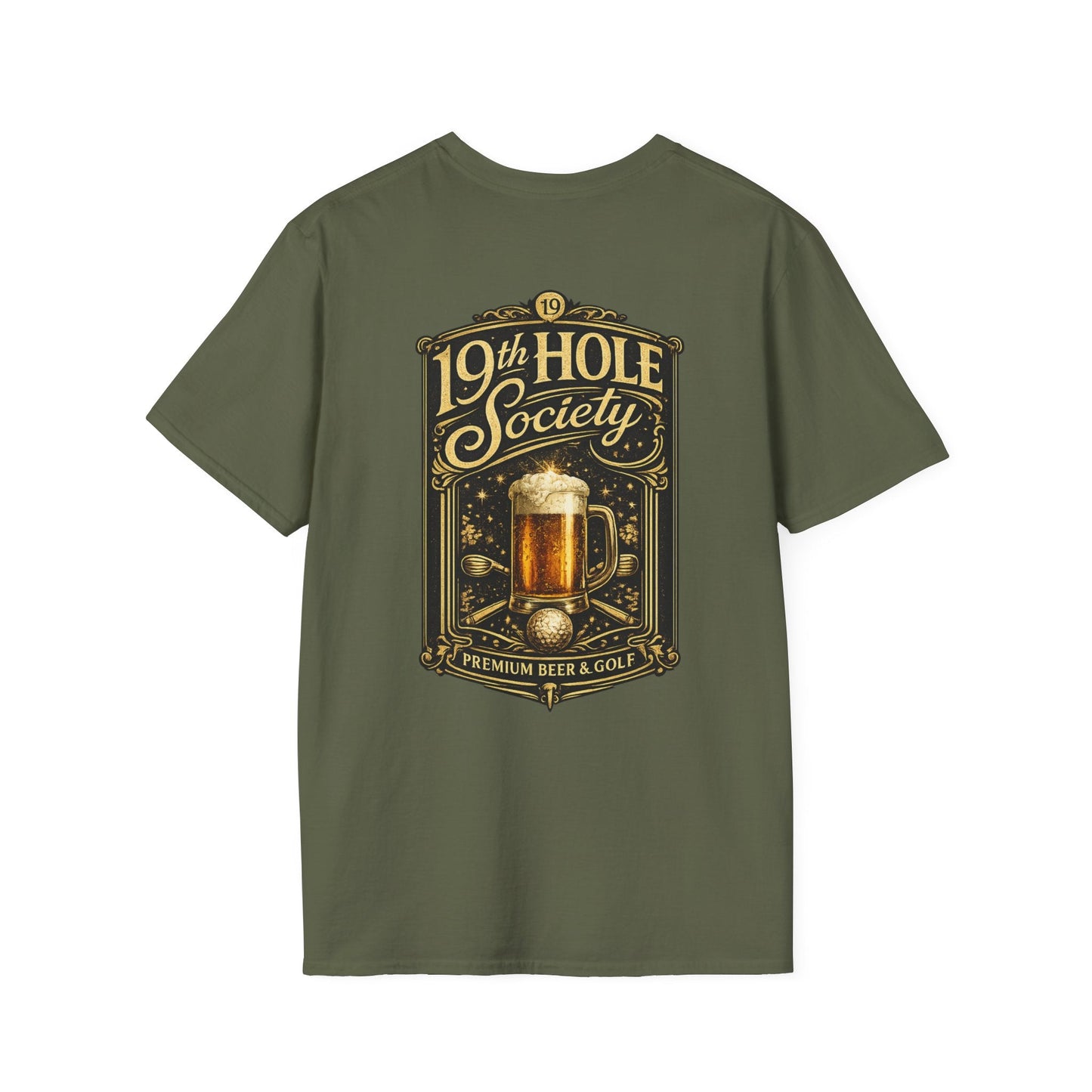 19th Hole Society Beer & Golf T-Shirt - SJM Print Store