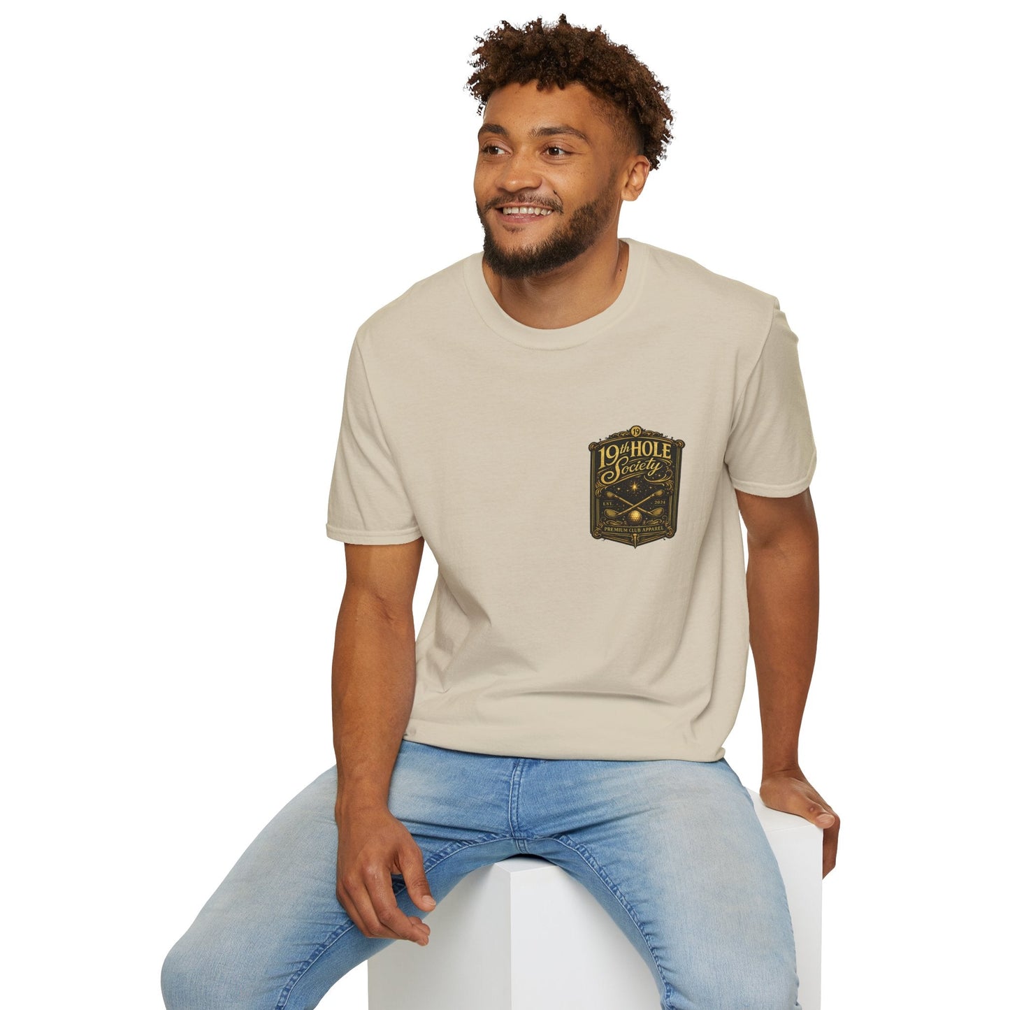 19th Hole Society Champagne and Golf T-Shirt - SJM Print Store